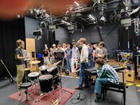 Die 7D zu Gast im Tonstudio der FH St. Pölten